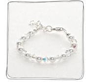 baby bracelet white|crystal